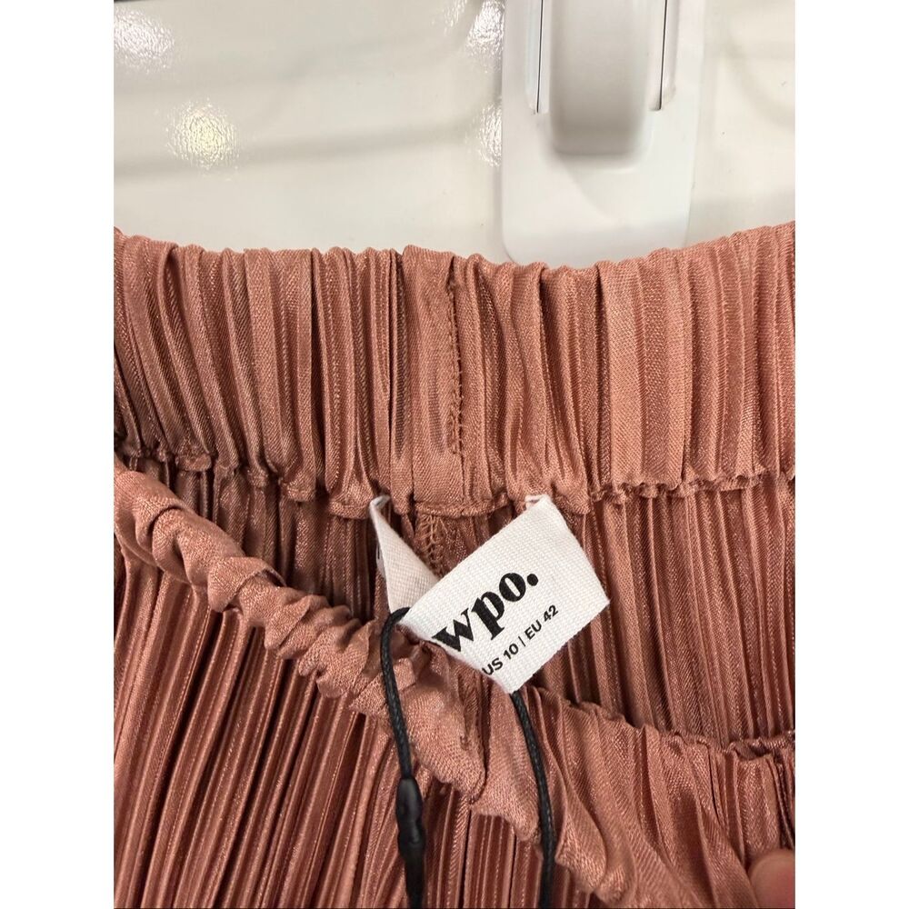NWT‎ Showpo Aluna Plisse 2 Piece Set US 10 Brown - Picture 9 of 11